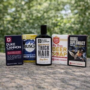 Duke Cannon Men’s Grooming Bundle Beer Soap + Thick Hair Shampoo Gift Set NEW